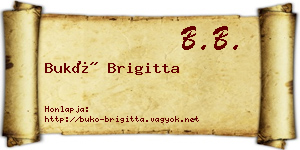 Bukó Brigitta névjegykártya